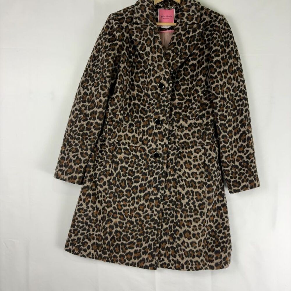 Kate Spade Leopard Print Coat - Picture 1 of 7